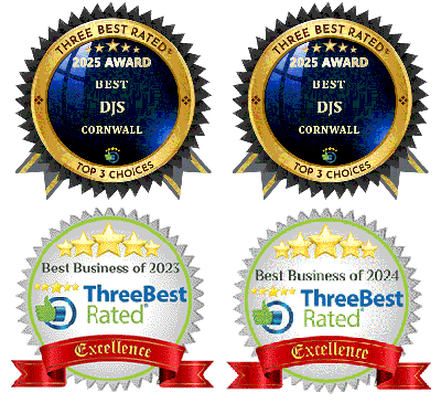 2023-2026 - The Best rated DJs in Cornwall 6 years in a row