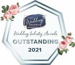 Awarded outstanding wedding DJ 2021 by the wedding emporium